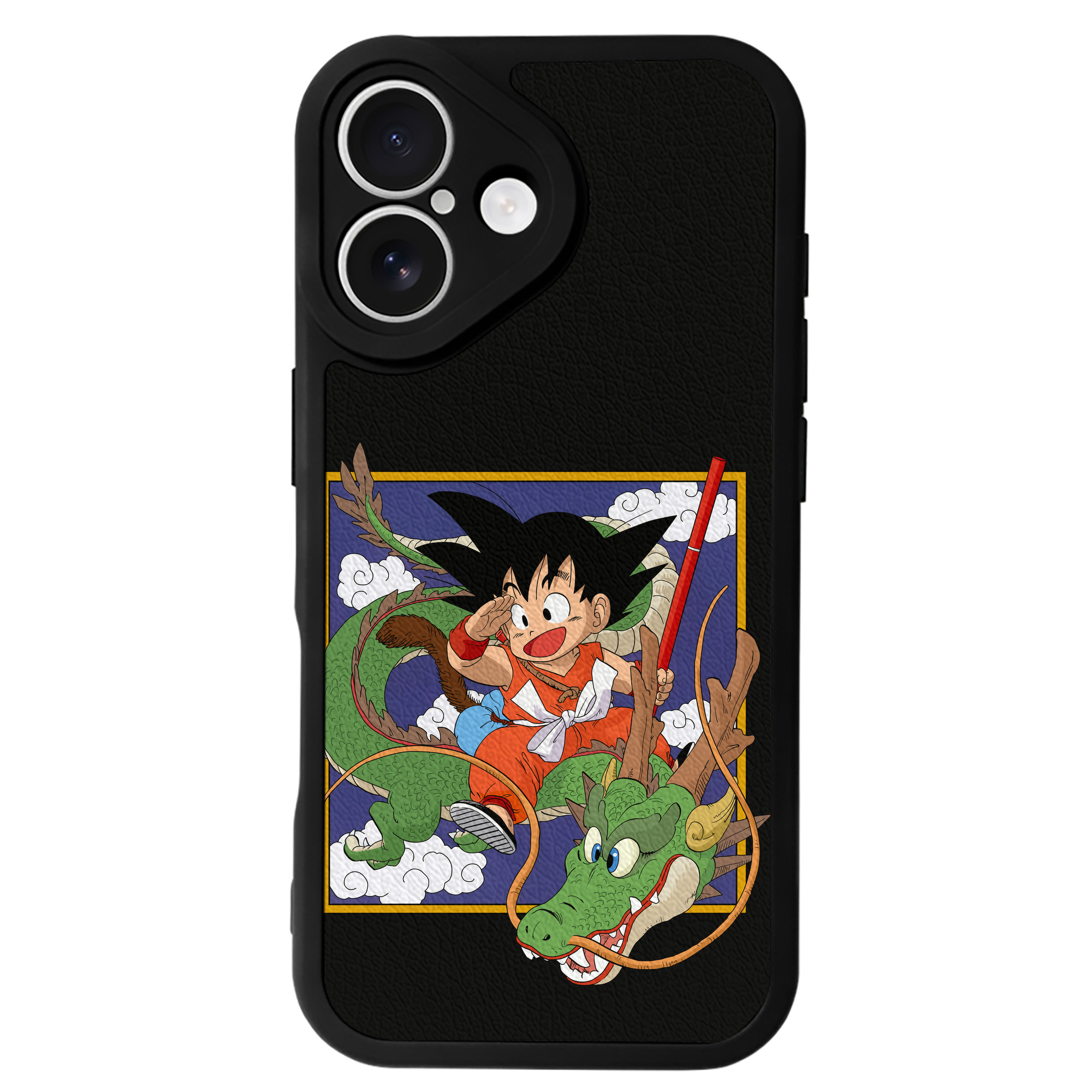 （画像用） ドラゴンボール 孫悟空（そん ごくう）Son Goku カカロット DRAGON BALL Kakarotto 【iPhone 16シリーズ対応】シリコンスマホケース（レザー調） 材質：シリコン